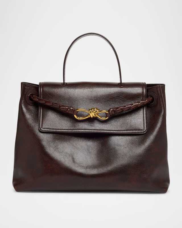 Ciao Ciao Medium Distressed Leather Top-Handle Bag